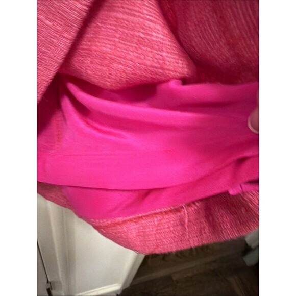 Adam Hot Pink Linen Dress - Size 2 - Picture 5 of 7
